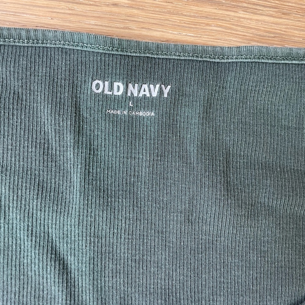 Old Navy Olive Green Long Sleeve Tee - Picture 2 of 5